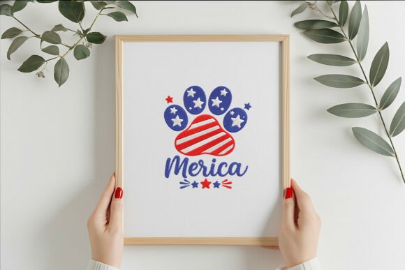 4th of July Paw Embroidery Design Review