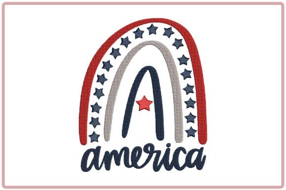 America Patriotic Rainbow Embroidery Review