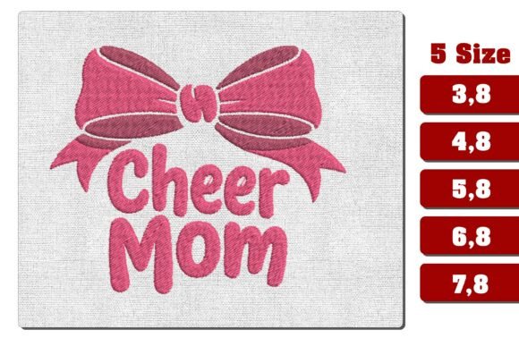 Cheer Mom Bow Embroidery Design Review