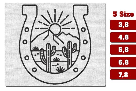 Desert Cactus Horseshoe Embroidery File Review