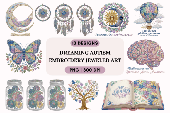 Dreaming Autism Embroidery Jeweled Art Review