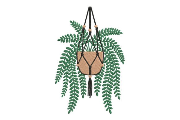 Hanging Potted Plant Embroidery Design Review