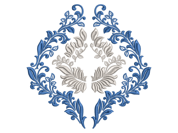 Ottoman Blue Floral Wreath Embroidery Review