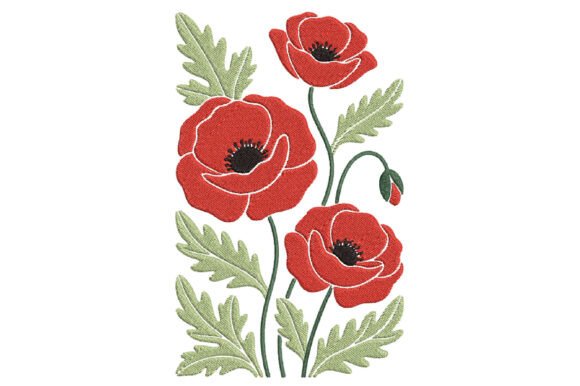 Red Poppies Embroidery Design Review