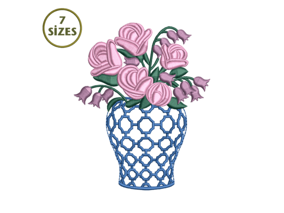 Rose Bouquet Vase Embroidery Review