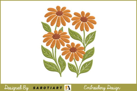 Sunflower Design Embroidery Color Flower Review
